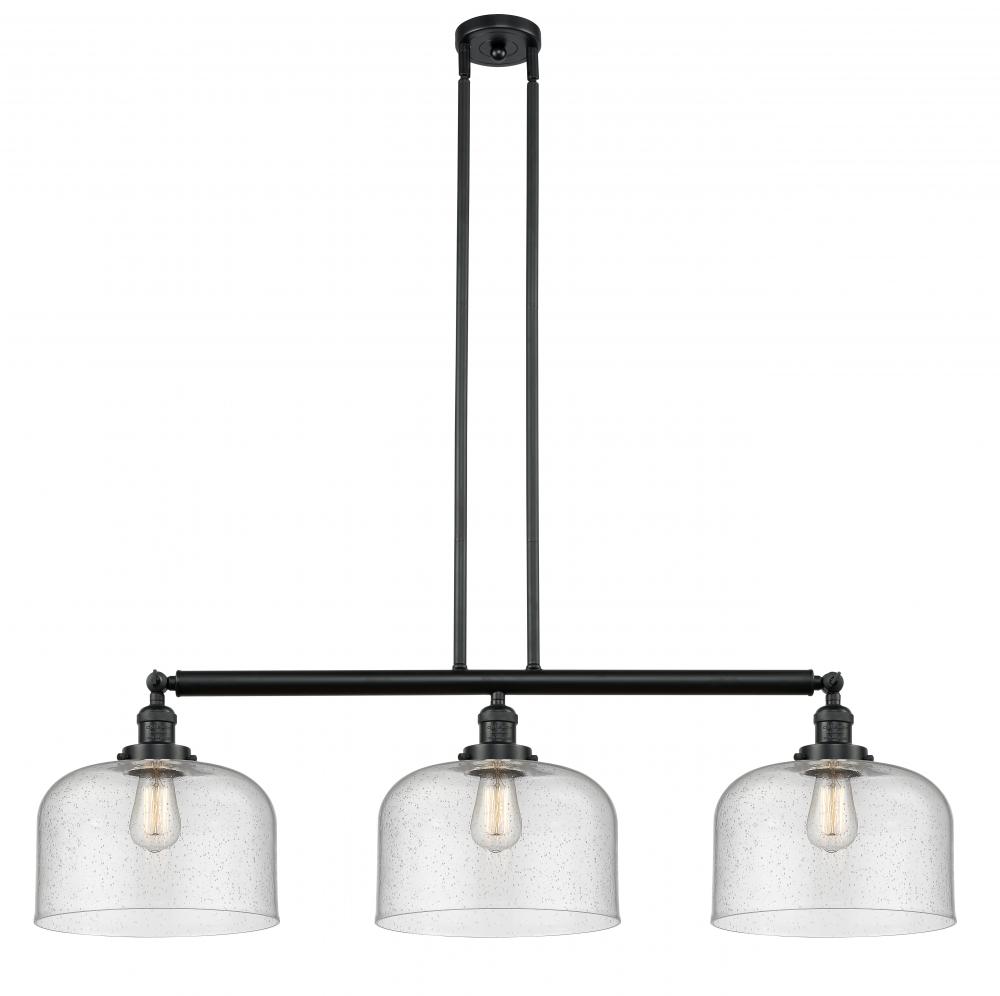 Bell - 3 Light - 42 inch - Matte Black - Stem Hung - Adjustable Island Light