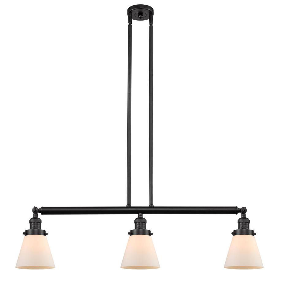 Cone - 3 Light - 39 inch - Oil Rubbed Bronze - Stem Hung - Adjustable Island Light