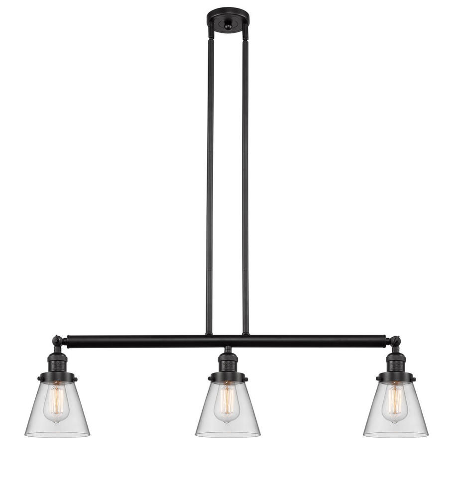 Cone - 3 Light - 39 inch - Oil Rubbed Bronze - Stem Hung - Adjustable Island Light