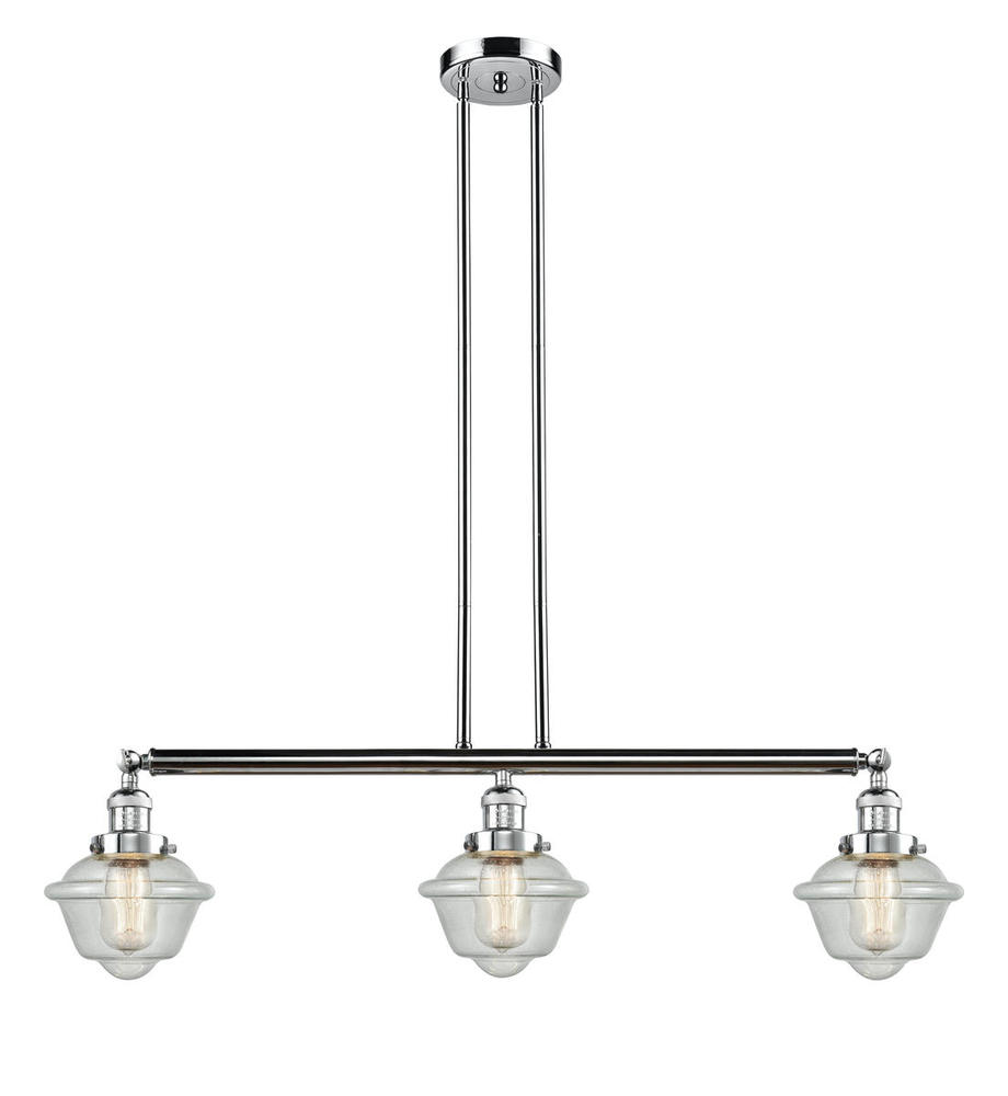 Oxford - 3 Light - 40 inch - Polished Chrome - Stem Hung - Island Light