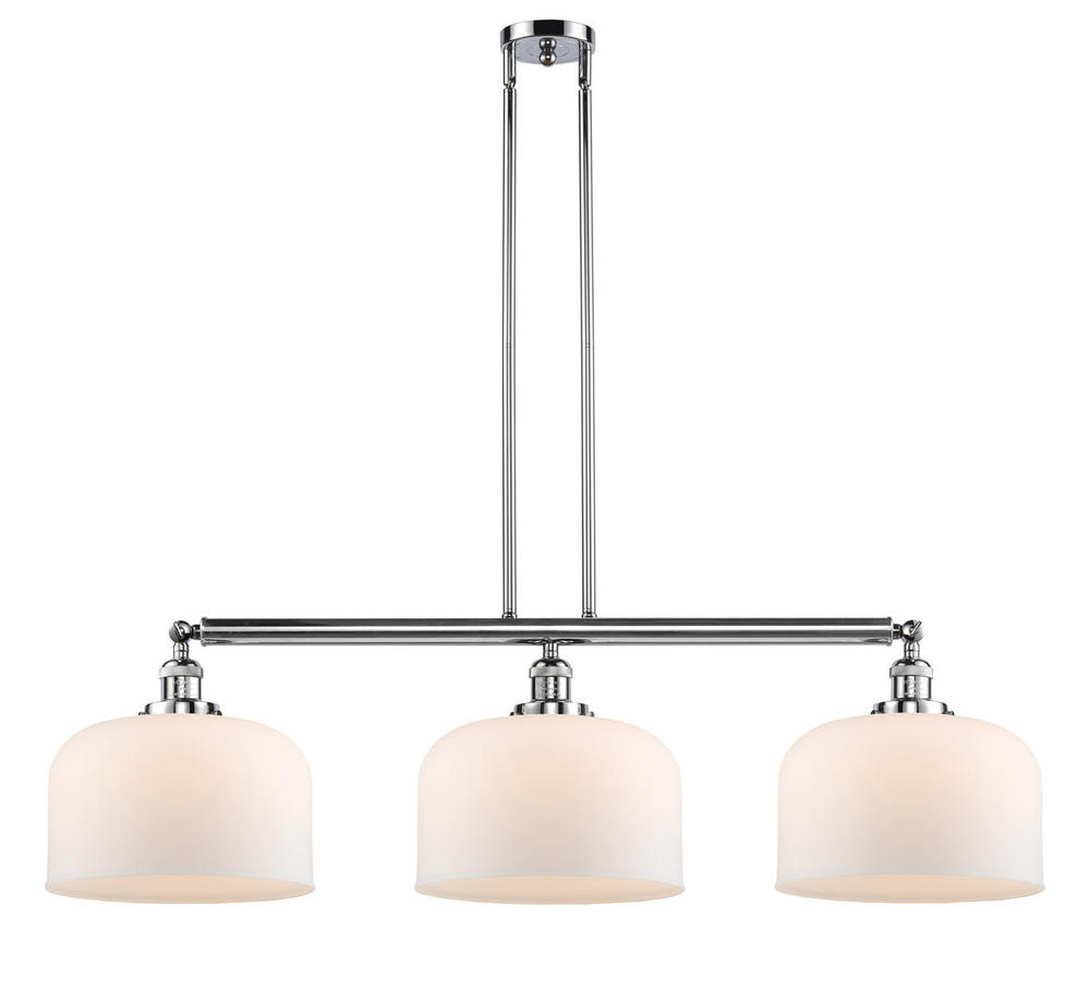 Bell - 3 Light - 42 inch - Polished Chrome - Stem Hung - Adjustable Island Light