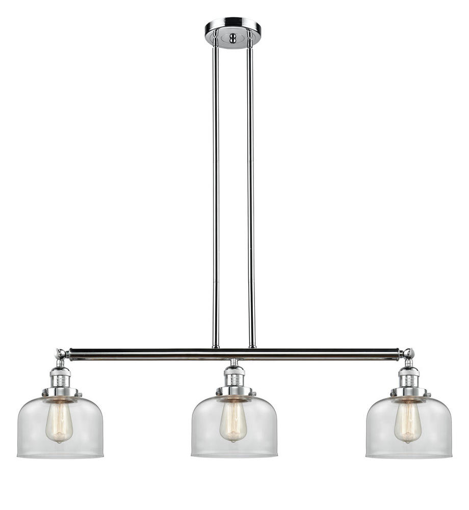 Bell - 3 Light - 41 inch - Polished Chrome - Stem Hung - Island Light