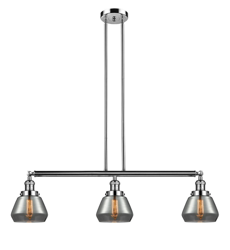 Fulton - 3 Light - 39 inch - Polished Nickel - Stem Hung - Adjustable Island Light