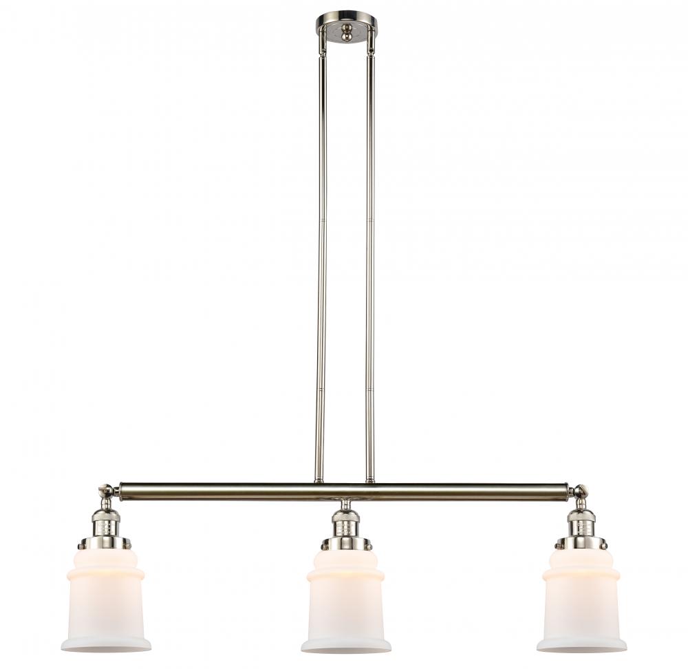 Canton - 3 Light - 39 inch - Polished Nickel - Stem Hung - Adjustable Island Light
