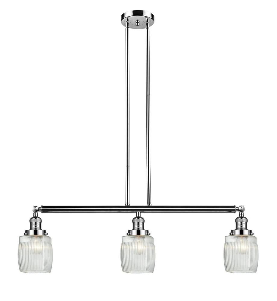Colton - 3 Light - 38 inch - Polished Nickel - Stem Hung - Adjustable Island Light