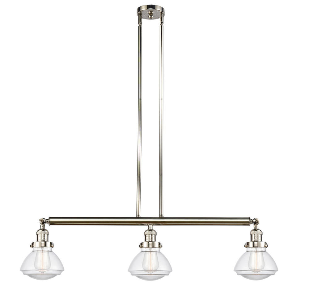 Olean - 3 Light - 39 inch - Polished Nickel - Stem Hung - Island Light