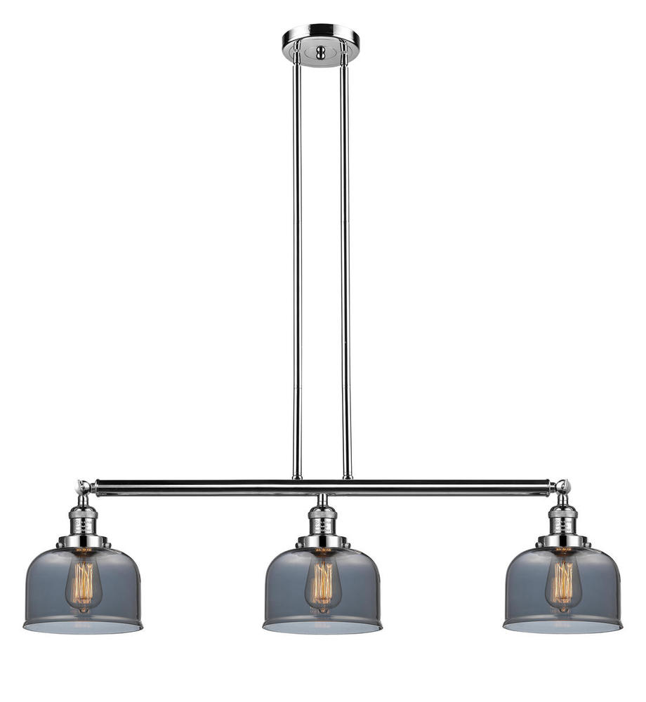 Bell - 3 Light - 41 inch - Polished Nickel - Stem Hung - Adjustable Island Light
