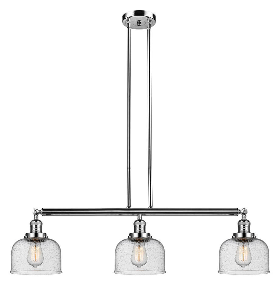 Bell - 3 Light - 41 inch - Polished Nickel - Stem Hung - Island Light