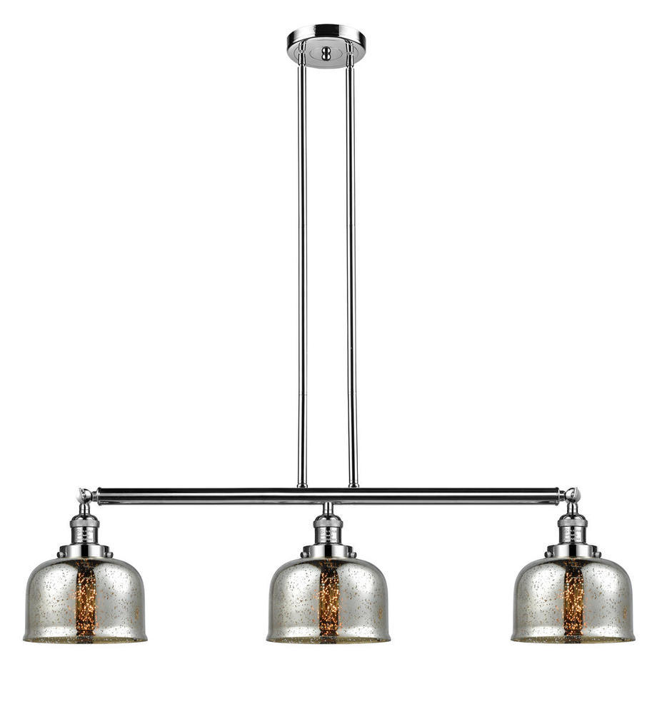 Bell - 3 Light - 41 inch - Polished Nickel - Stem Hung - Adjustable Island Light