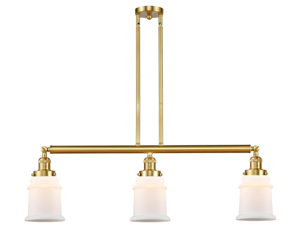 Canton - 3 Light - 39 inch - Satin Gold - Stem Hung - Adjustable Island Light