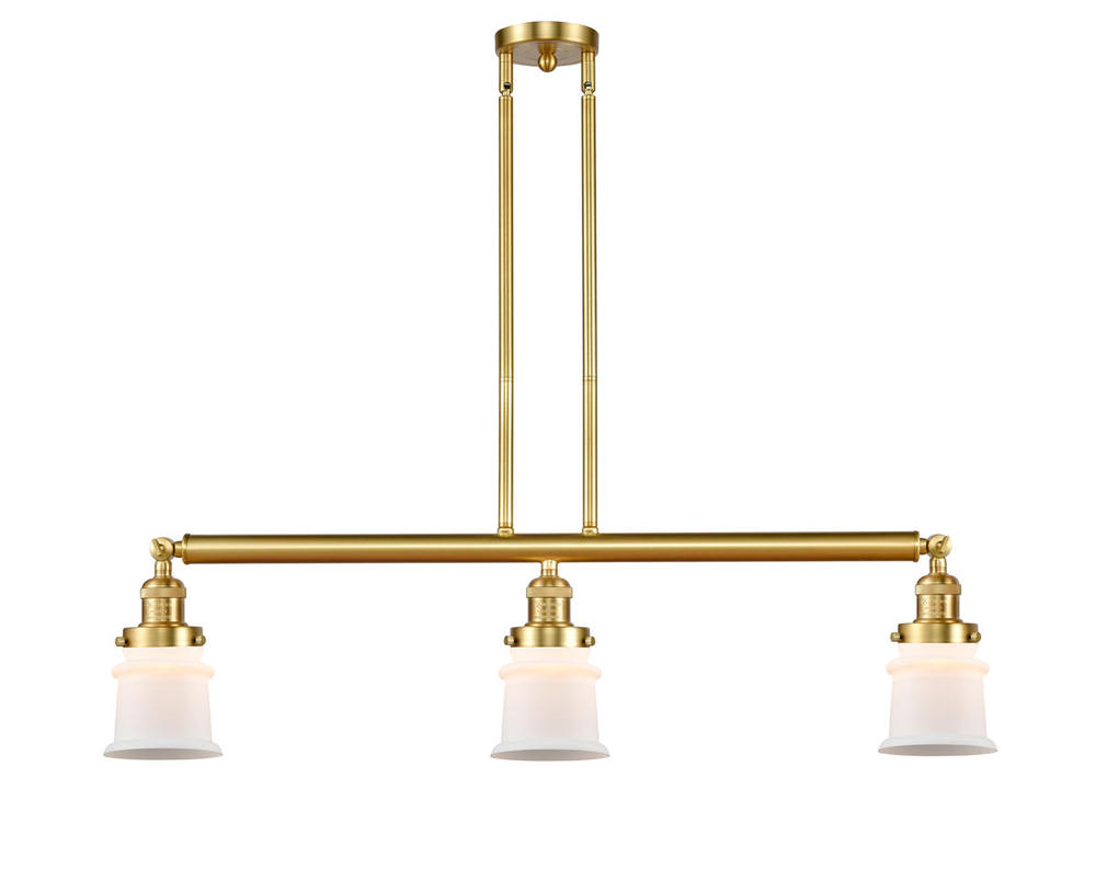 Canton - 3 Light - 39 inch - Satin Gold - Stem Hung - Adjustable Island Light