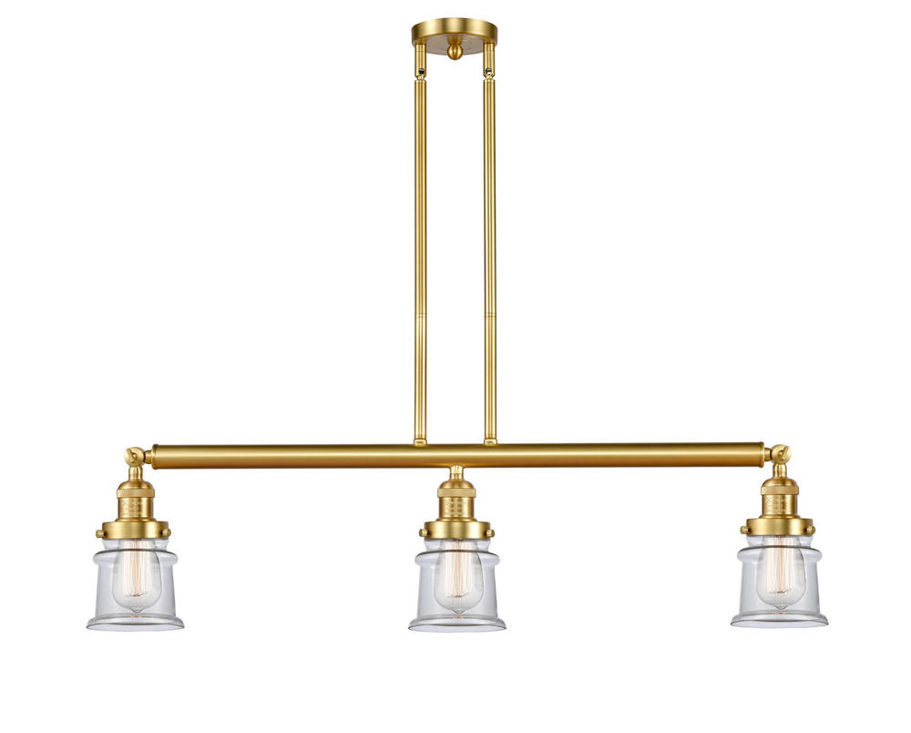 Canton - 3 Light - 39 inch - Satin Gold - Stem Hung - Adjustable Island Light