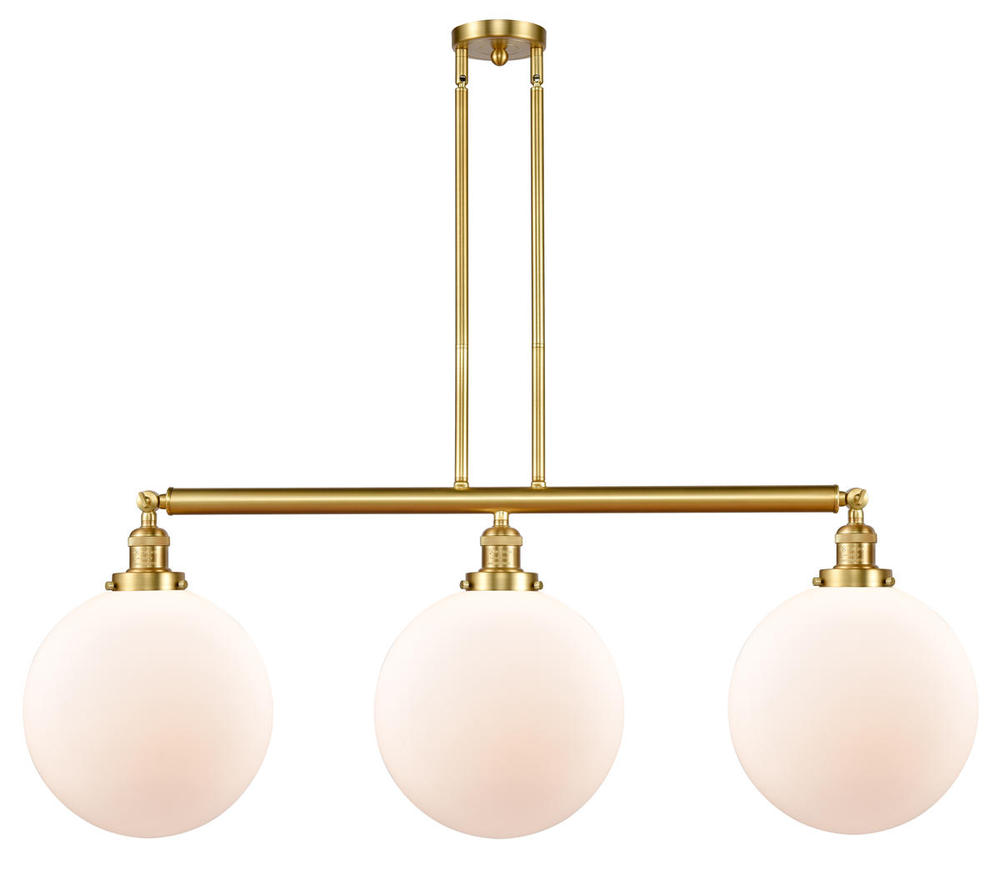 Beacon - 3 Light - 44 inch - Satin Gold - Stem Hung - Adjustable Island Light