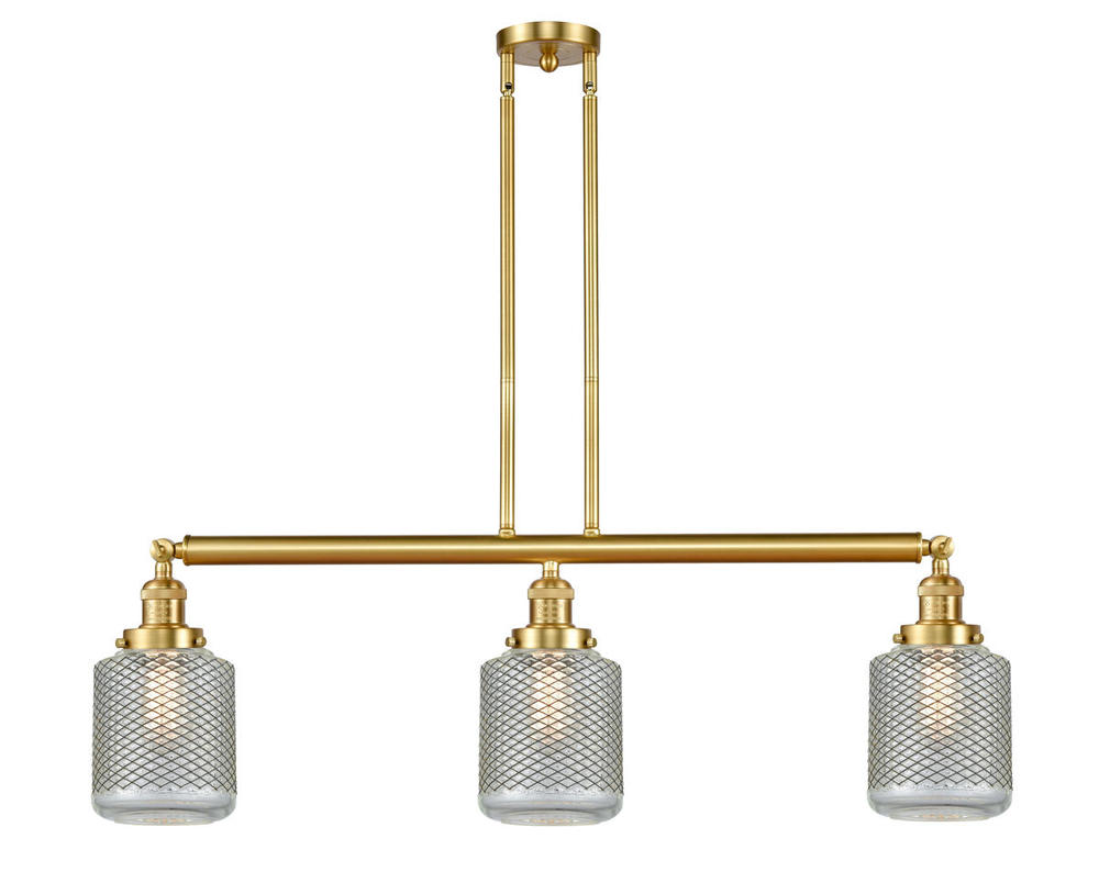 Stanton - 3 Light - 39 inch - Satin Gold - Stem Hung - Adjustable Island Light