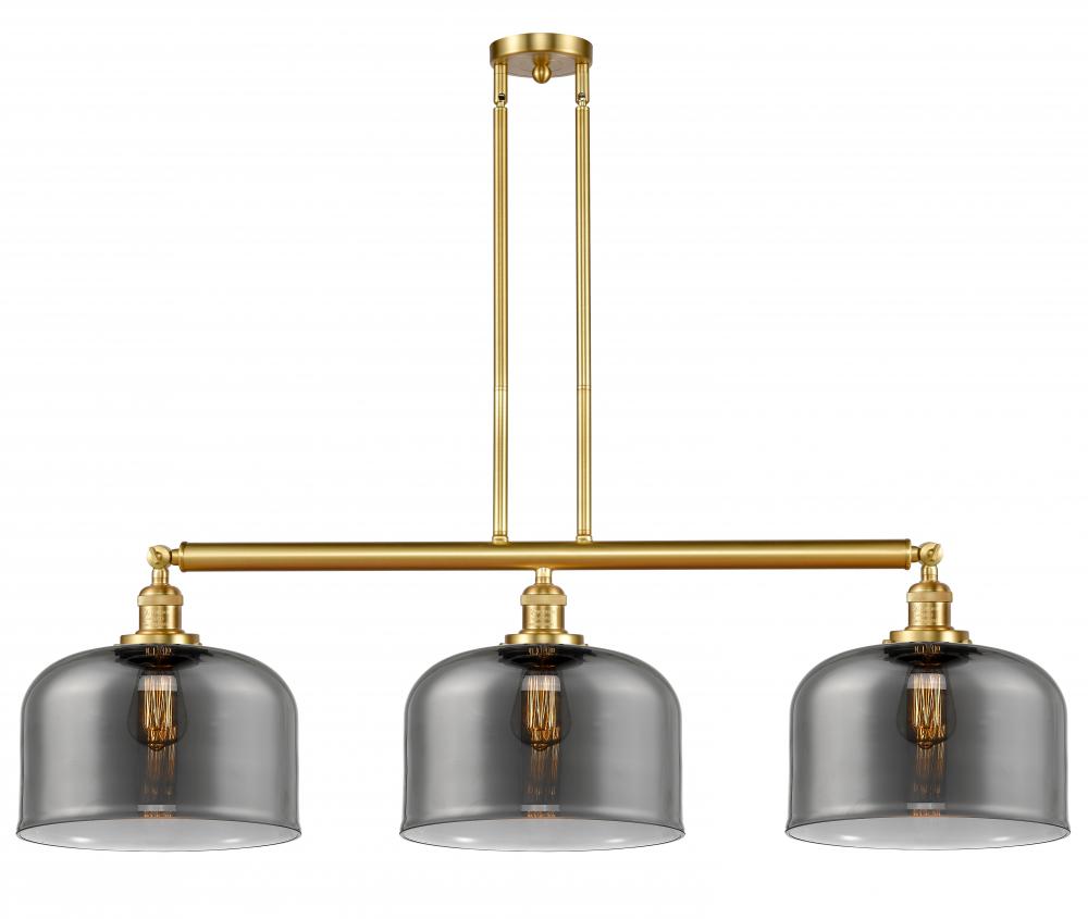 Bell - 3 Light - 42 inch - Satin Gold - Stem Hung - Adjustable Island Light