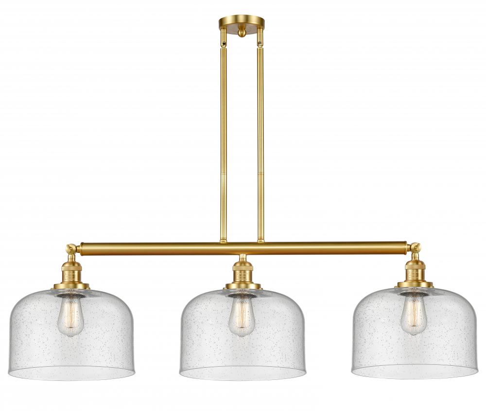 Bell - 3 Light - 42 inch - Satin Gold - Stem Hung - Adjustable Island Light