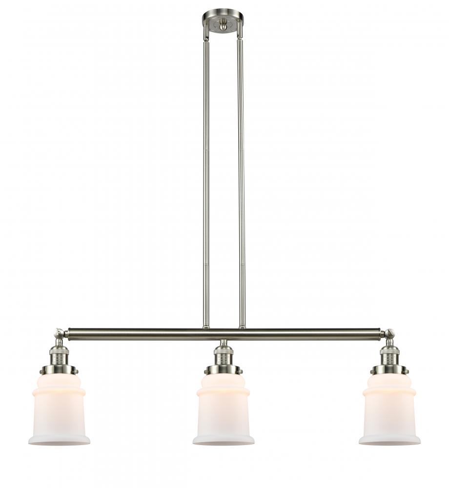 Canton - 3 Light - 39 inch - Brushed Satin Nickel - Stem Hung - Adjustable Island Light