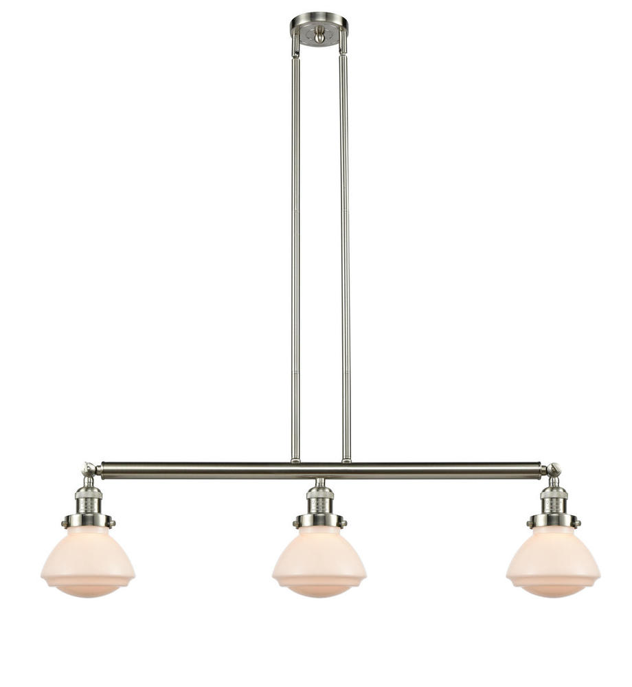 Olean - 3 Light - 39 inch - Brushed Satin Nickel - Stem Hung - Island Light