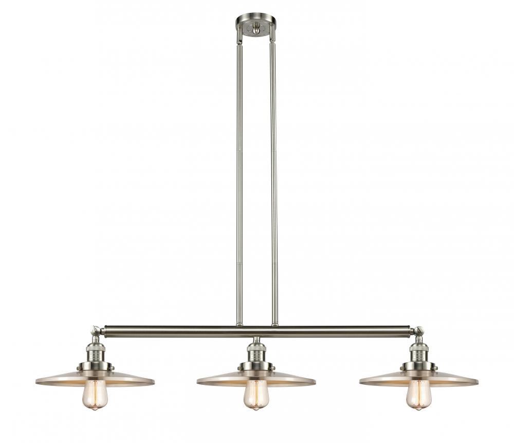 Appalachian - 3 Light - 45 inch - Brushed Satin Nickel - Stem Hung - Adjustable Island Light