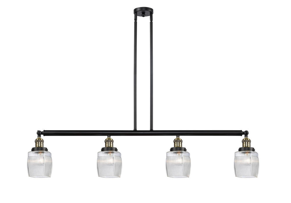 Colton - 4 Light - 50 inch - Black Antique Brass - Stem Hung - Adjustable Island Light