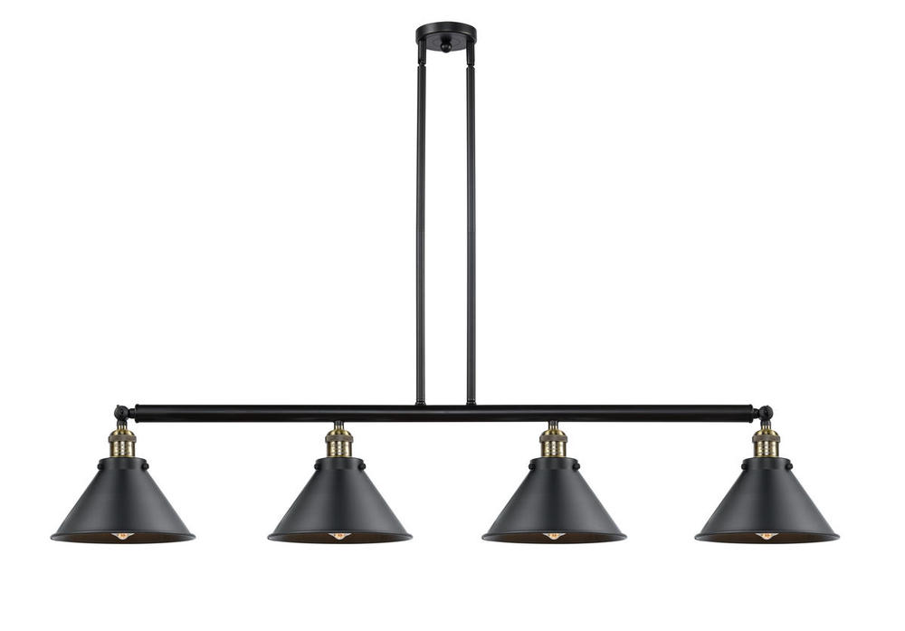 Briarcliff - 4 Light - 55 inch - Black Antique Brass - Stem Hung - Adjustable Island Light
