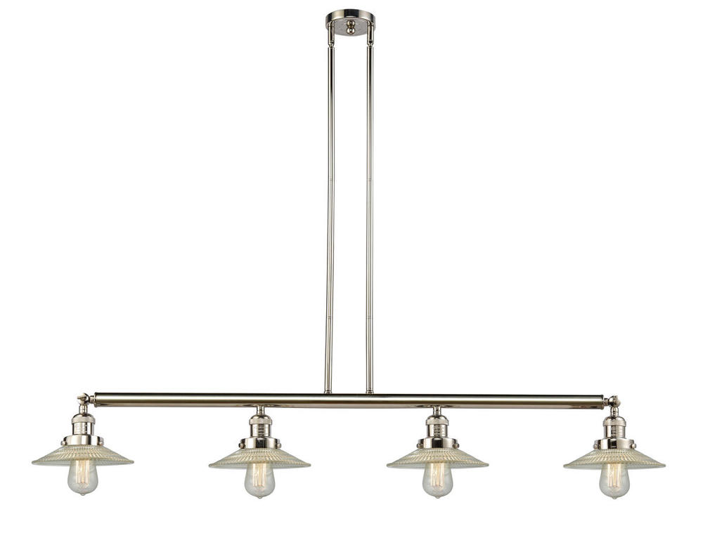 Halophane - 4 Light - 53 inch - Polished Nickel - Stem Hung - Adjustable Island Light