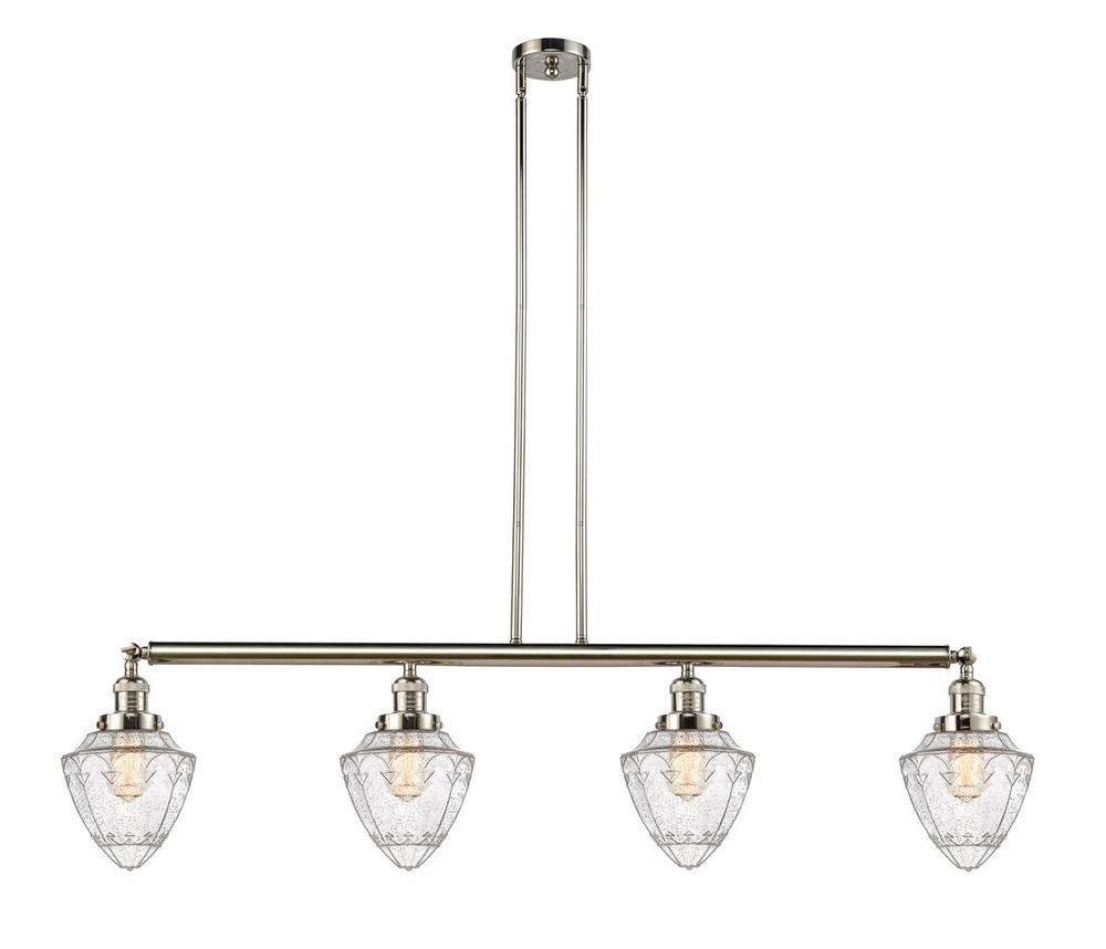 Bullet - 4 Light - 50 inch - Polished Nickel - Stem Hung - Adjustable Island Light