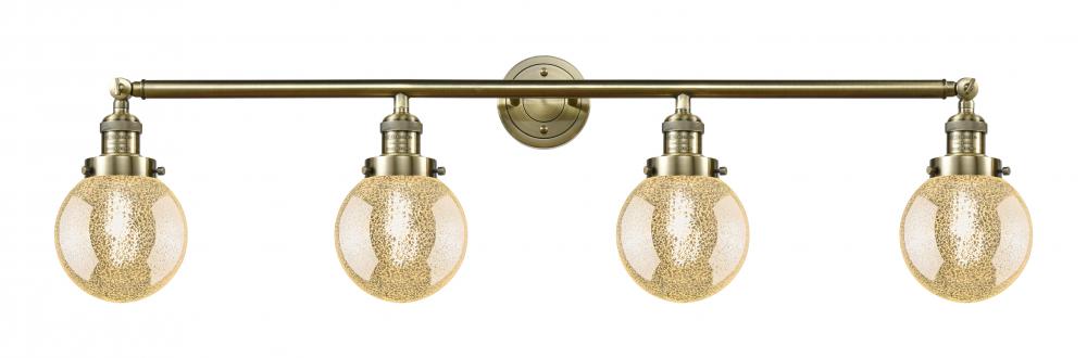 Beacon - 4 Light - 42 inch - Antique Brass - Adjustable Bath Vanity Light