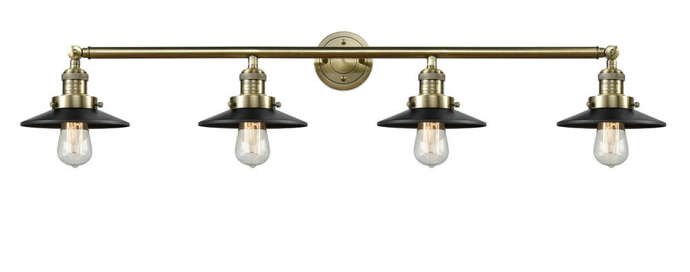 Railroad - 4 Light - 44 inch - Antique Brass - Adjustable Bath Vanity Light