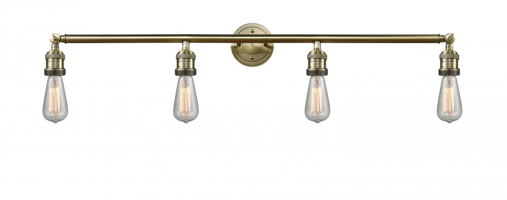 Bare Bulb - 4 Light - 42 inch - Antique Brass - Adjustable Bath Vanity Light
