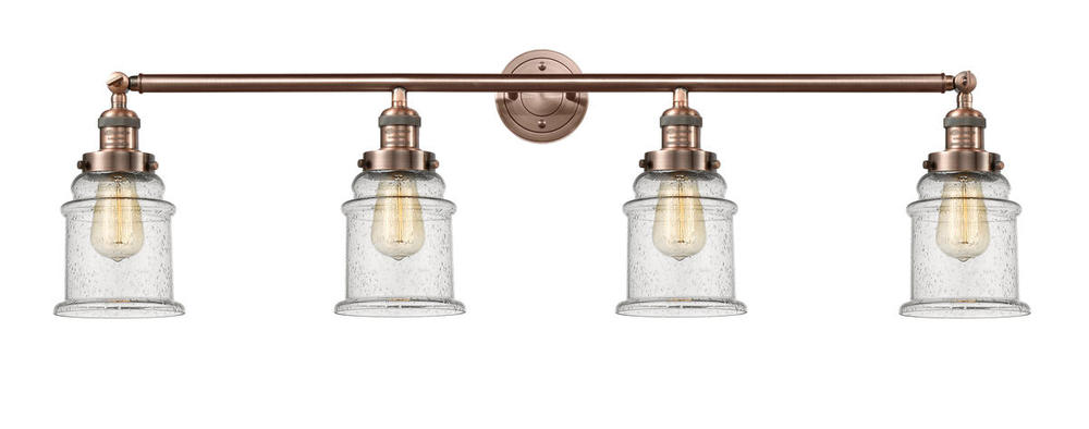 Canton - 4 Light - 42 inch - Antique Copper - Adjustable Bath Vanity Light