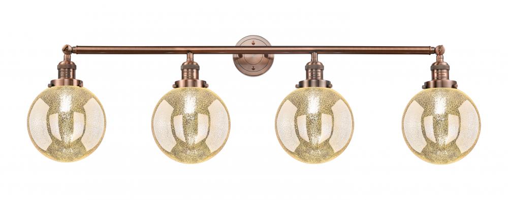 Beacon - 4 Light - 44 inch - Antique Copper - Adjustable Bath Vanity Light