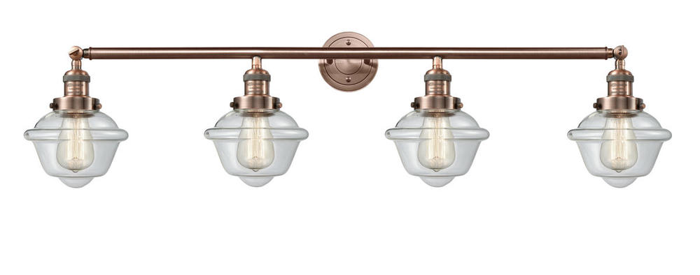 Oxford - 4 Light - 46 inch - Antique Copper - Adjustable Bath Vanity Light