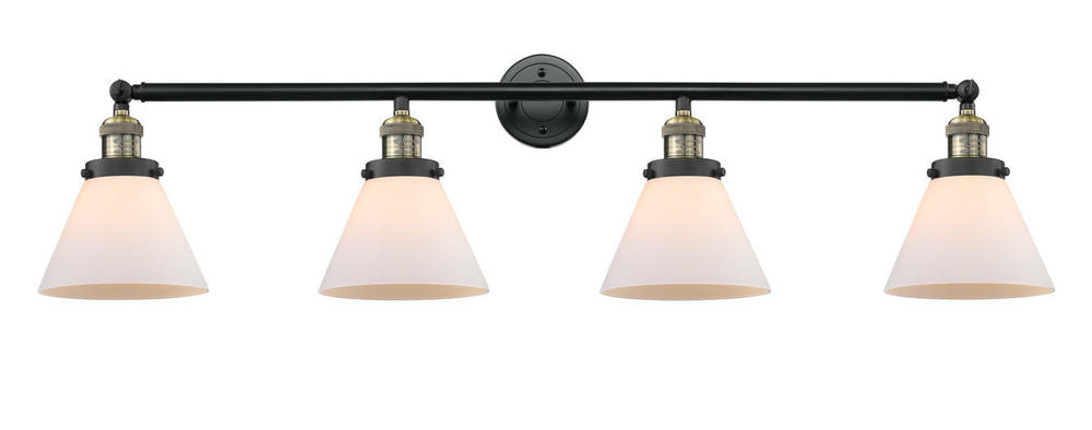 Cone - 4 Light - 44 inch - Black Antique Brass - Adjustable Bath Vanity Light