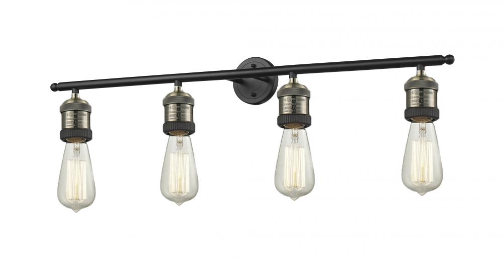 Bare Bulb - 4 Light - 42 inch - Black Antique Brass - Adjustable Bath Vanity Light