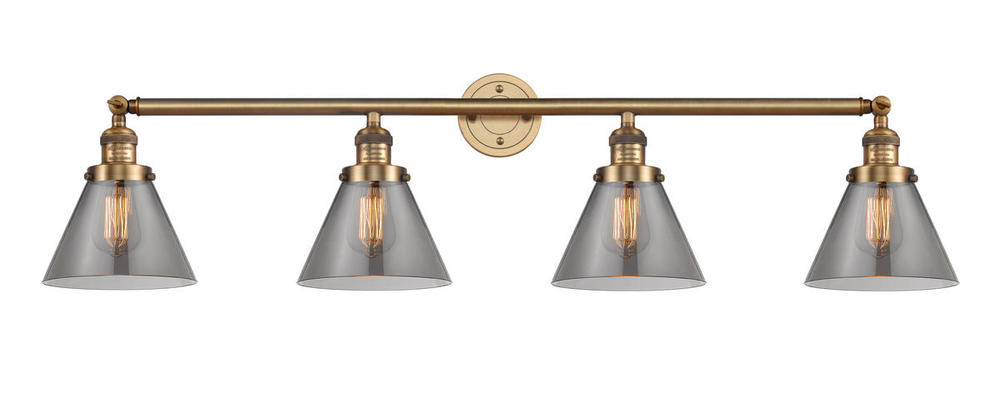 Cone - 4 Light - 44 inch - Brushed Brass - Adjustable Bath Vanity Light
