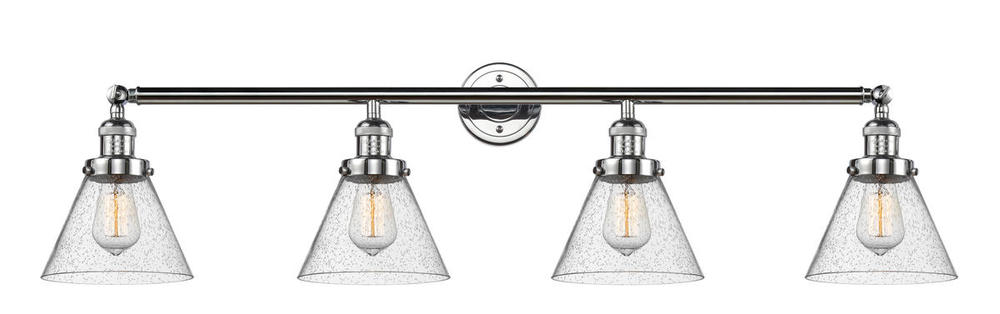 Cone - 4 Light - 44 inch - Polished Chrome - Adjustable Bath Vanity Light