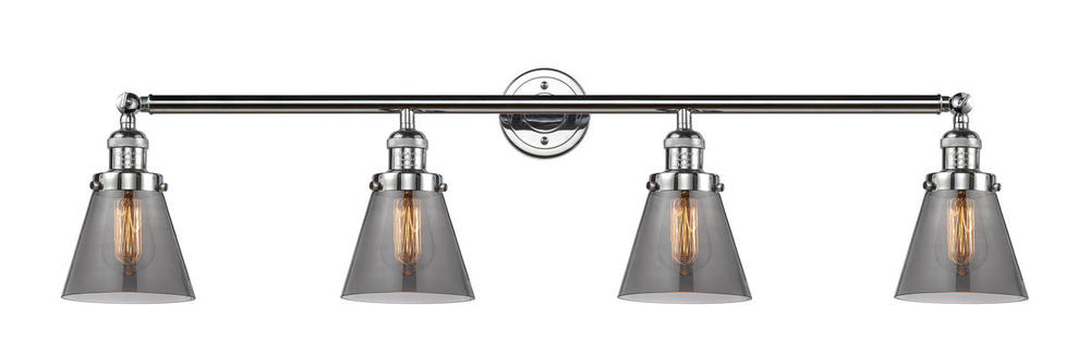 Cone - 4 Light - 42 inch - Polished Chrome - Adjustable Bath Vanity Light