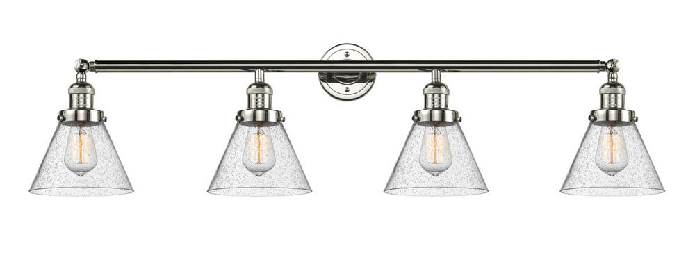 Cone - 4 Light - 44 inch - Polished Nickel - Adjustable Bath Vanity Light