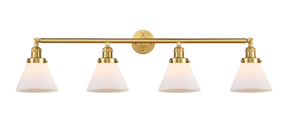 Cone - 4 Light - 44 inch - Satin Gold - Adjustable Bath Vanity Light