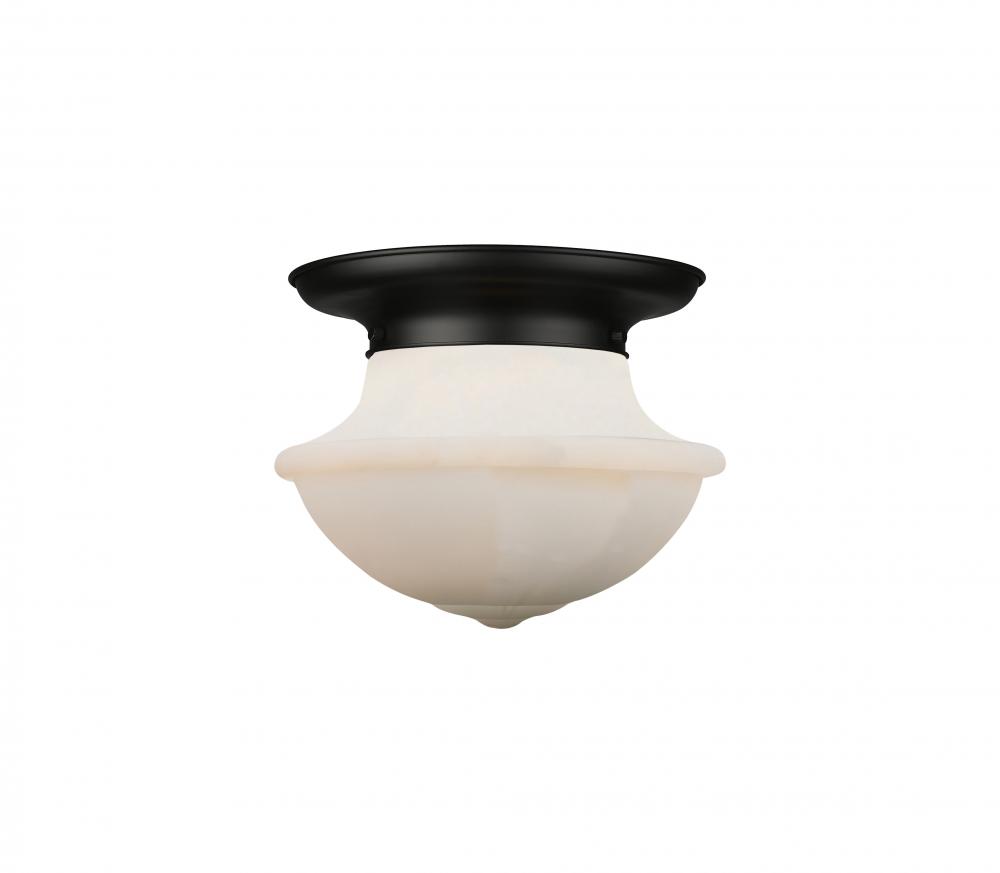 Oxford - 1 Light - 14 inch - Matte Black - Flush Mount