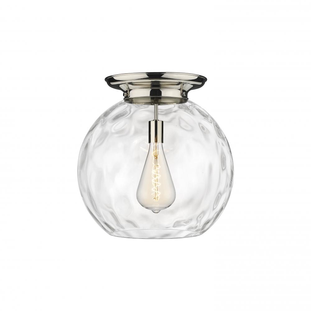 Athens Water Glass - 1 Light - 18 inch - Polished Nickel - Flush Mount