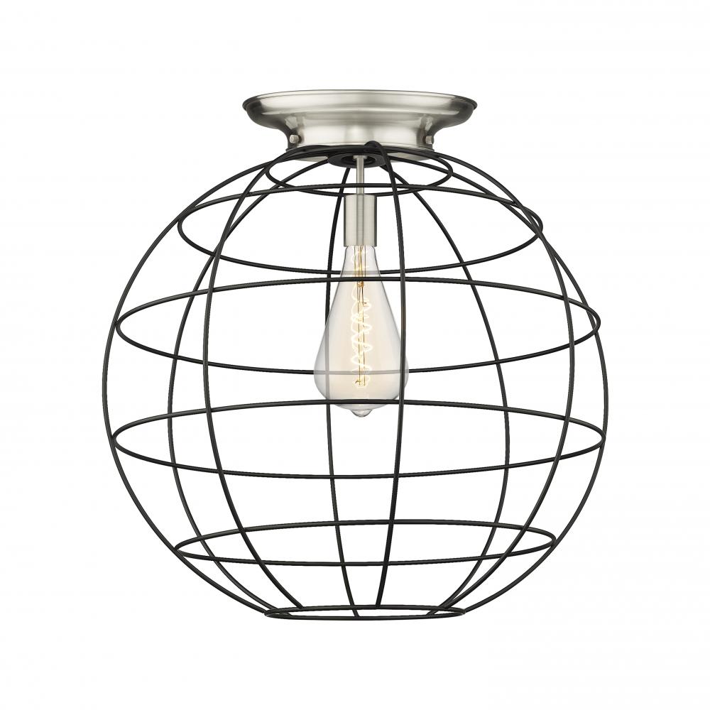 Lake Placid - 1 Light - 22 inch - Satin Nickel - Flush Mount