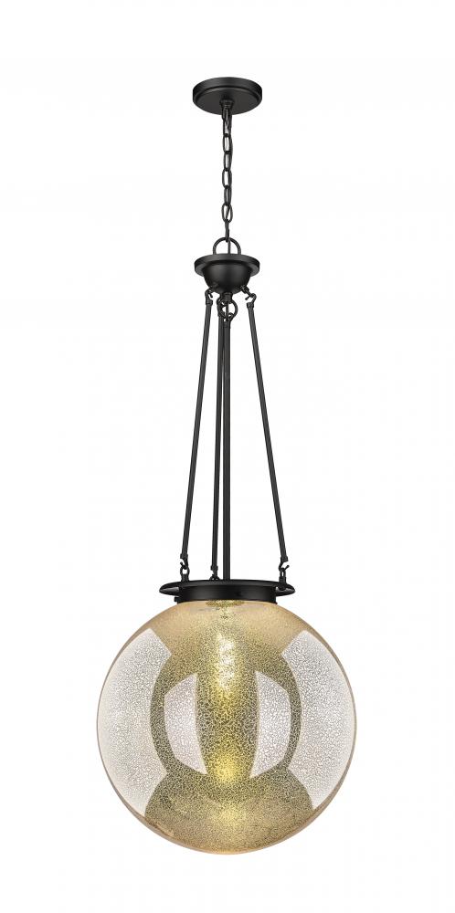 Beacon - 1 Light - 18 inch - Matte Black - Chain Hung - Pendant