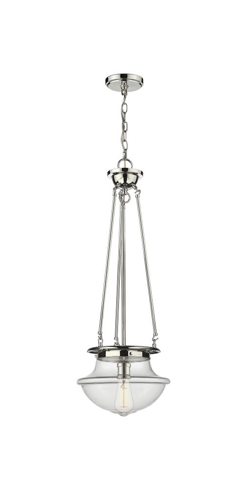 Oxford - 1 Light - 12 inch - Polished Nickel - Pendant