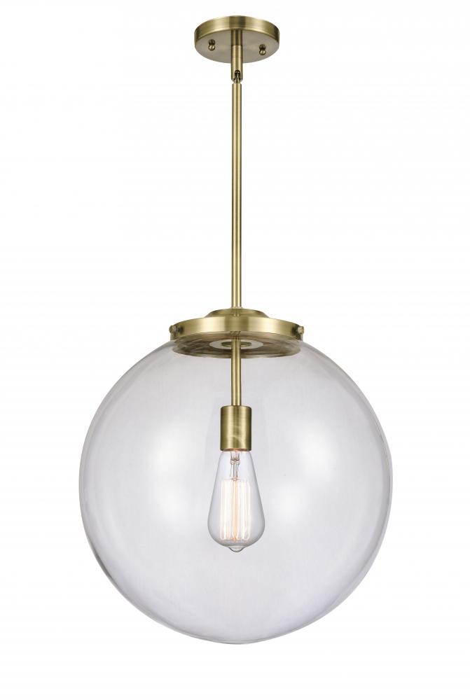 Beacon - 1 Light - 16 inch - Antique Brass - Stem Hung - Pendant