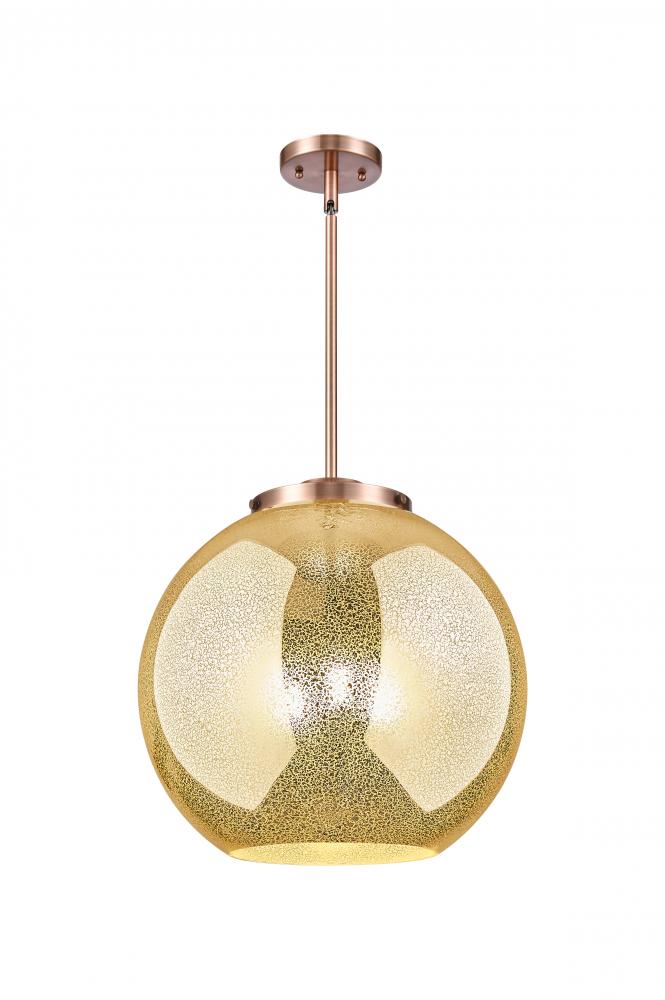Athens - 3 Light - 16 inch - Antique Copper - Stem hung - Pendant