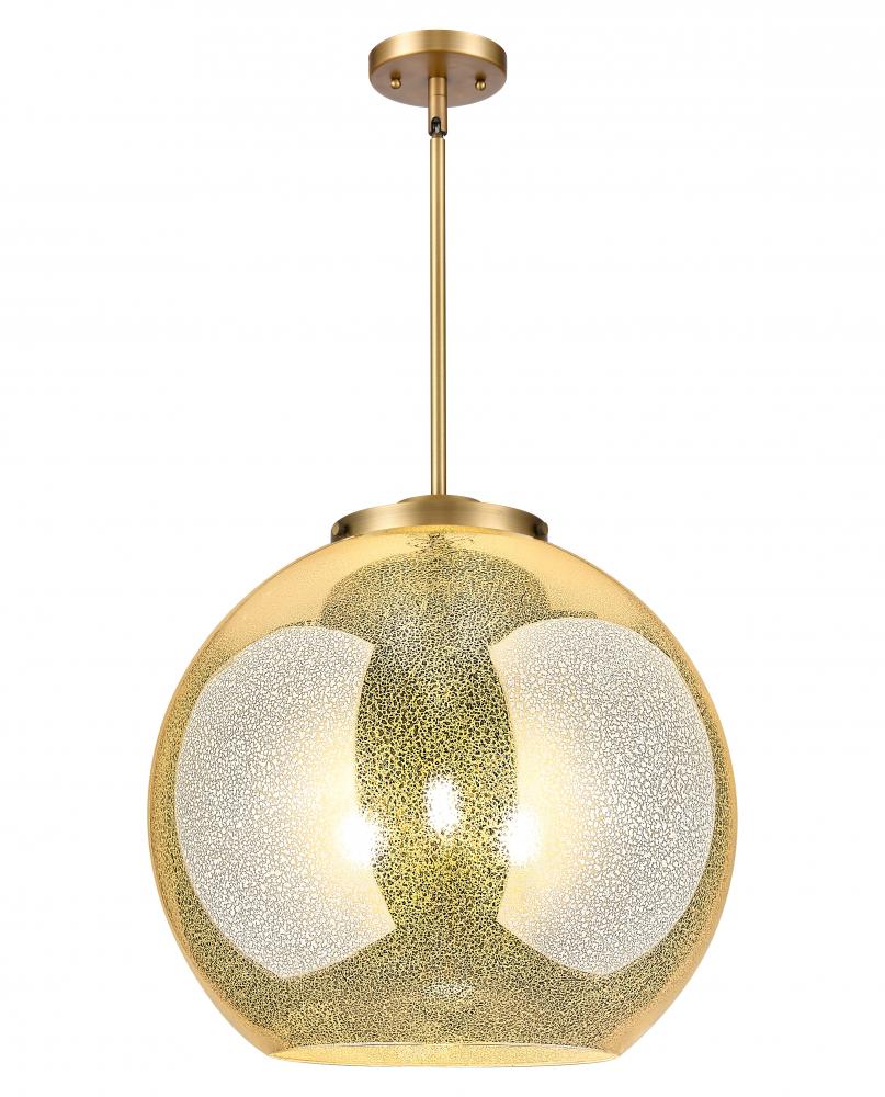 Athens - 3 Light - 18 inch - Brushed Brass - Stem hung - Pendant