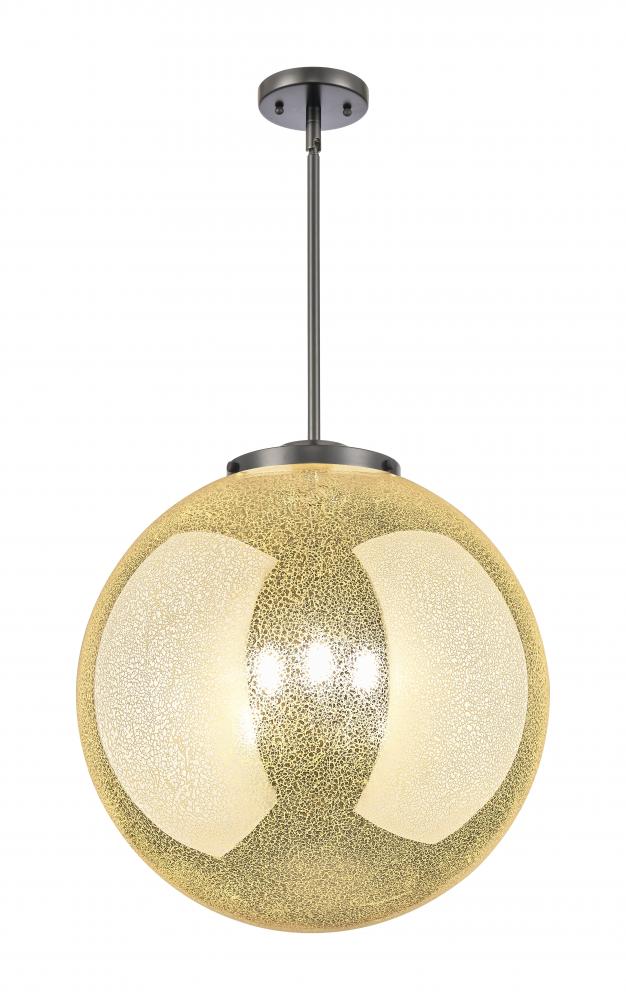 Beacon - 3 Light - 18 inch - Matte Black - Stem hung - Pendant