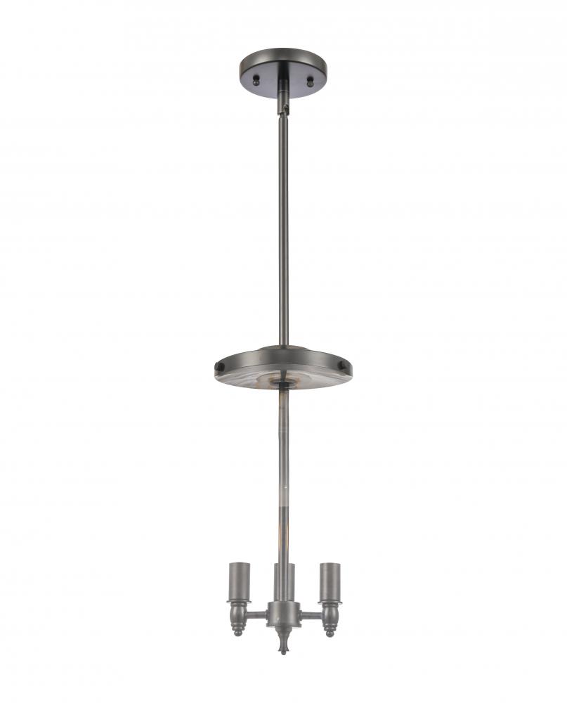 Lake Placid - 3 Light - 16 inch - Matte Black - Pendant